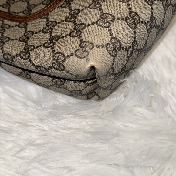 Vintage Gucci shoulder tote sherry line Brown Authentic used condition (as is) - Picture 11 of 16